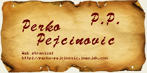 Perko Pejčinović vizit kartica